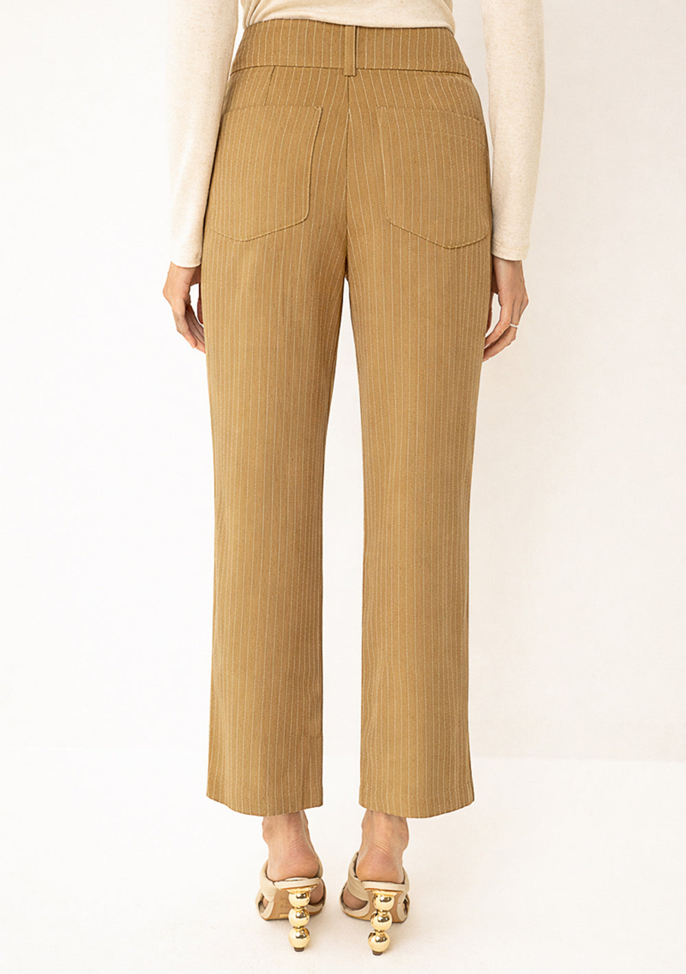Pantalón Recto Tiro Alto