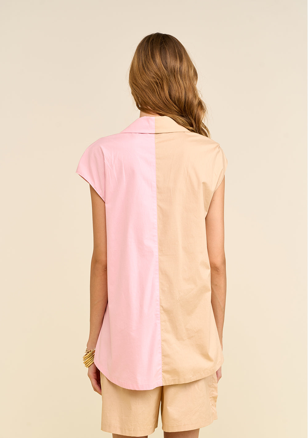 Camisa Suelta Cuello Normal Mangas Cortas