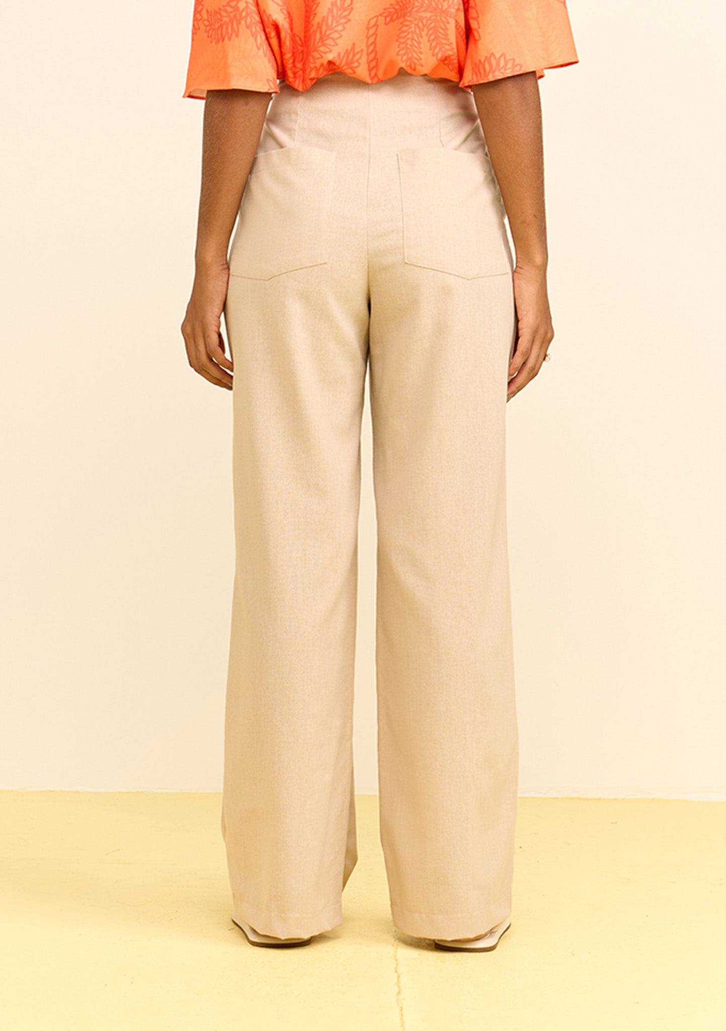 Pantalón Recto Tiro Alto