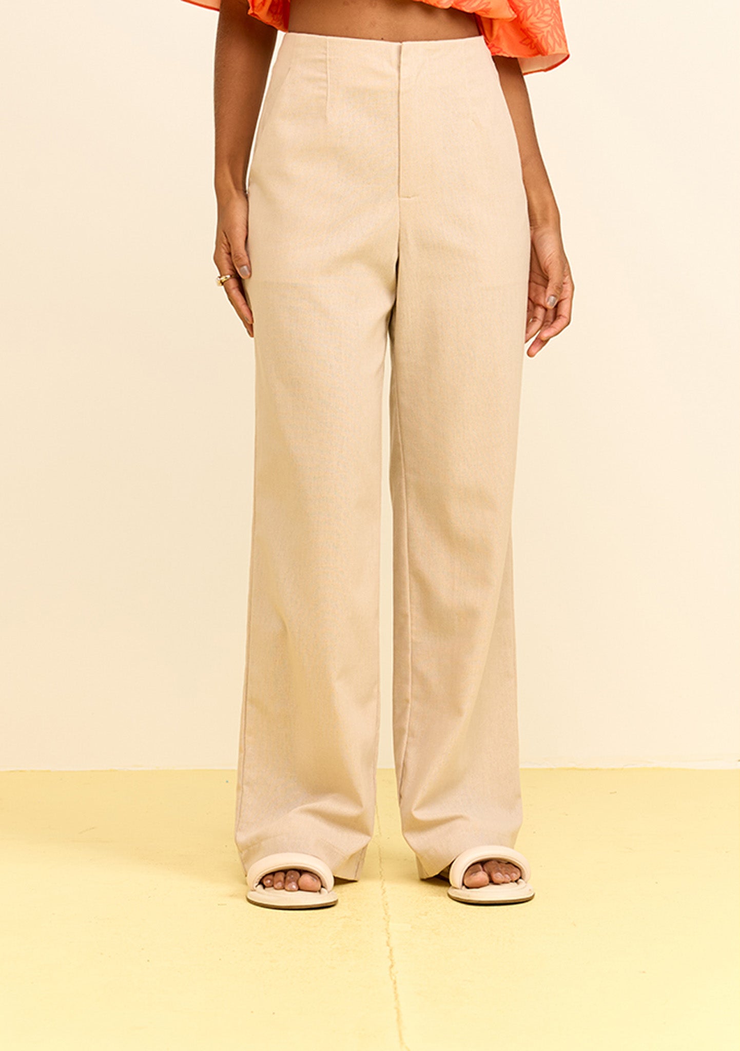 Pantalón Recto Tiro Alto