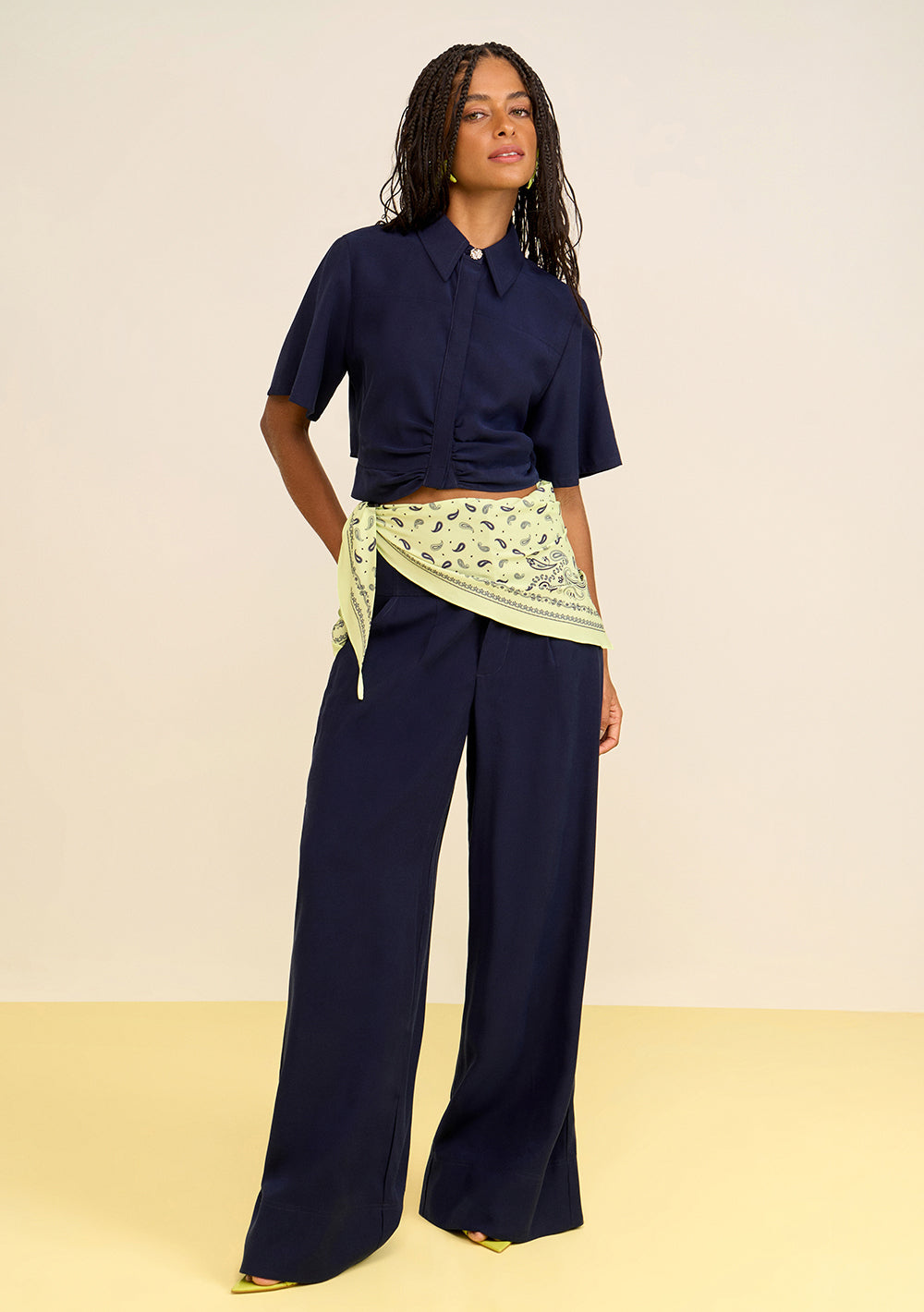 Pantalón Pantalona Tiro Alto