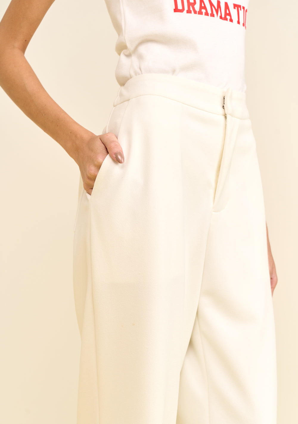 Pantalón Recto Tiro Alto