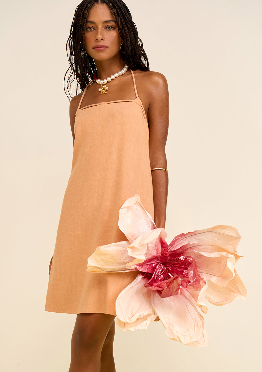 Vestido Suelto Con Tirante Corto