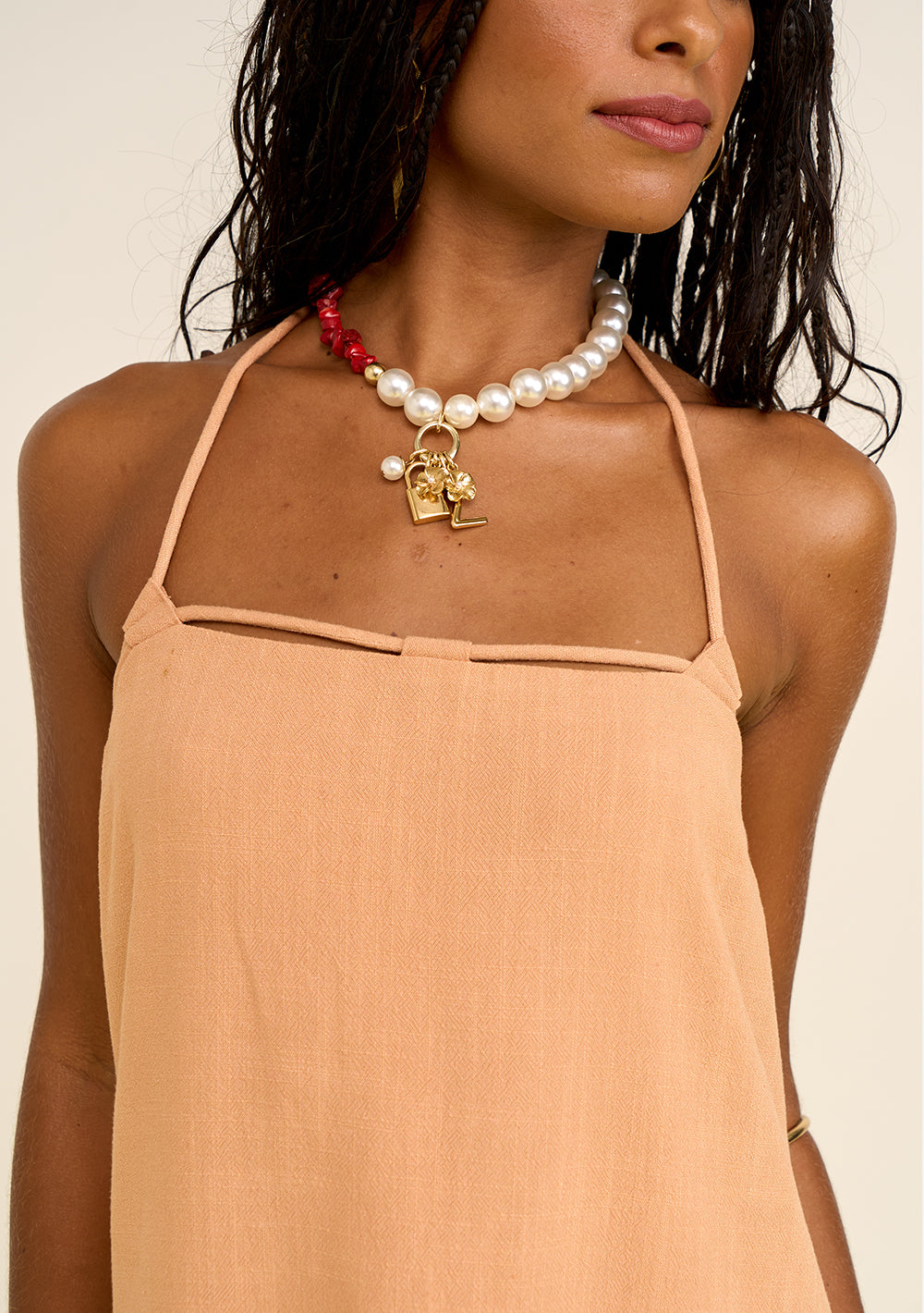 Vestido Suelto Con Tirante Corto