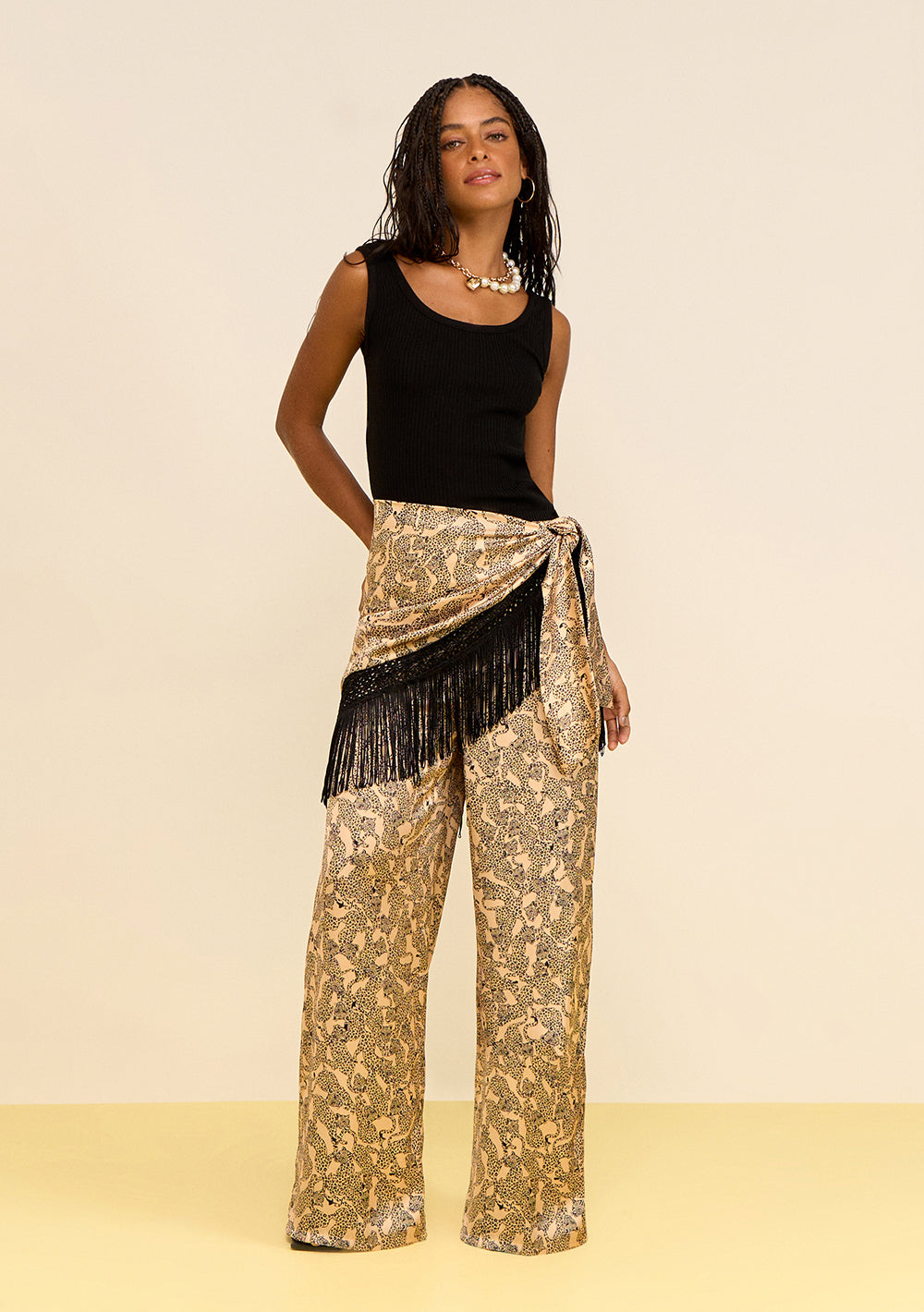 Pantalón Pantalona Tiro Alto