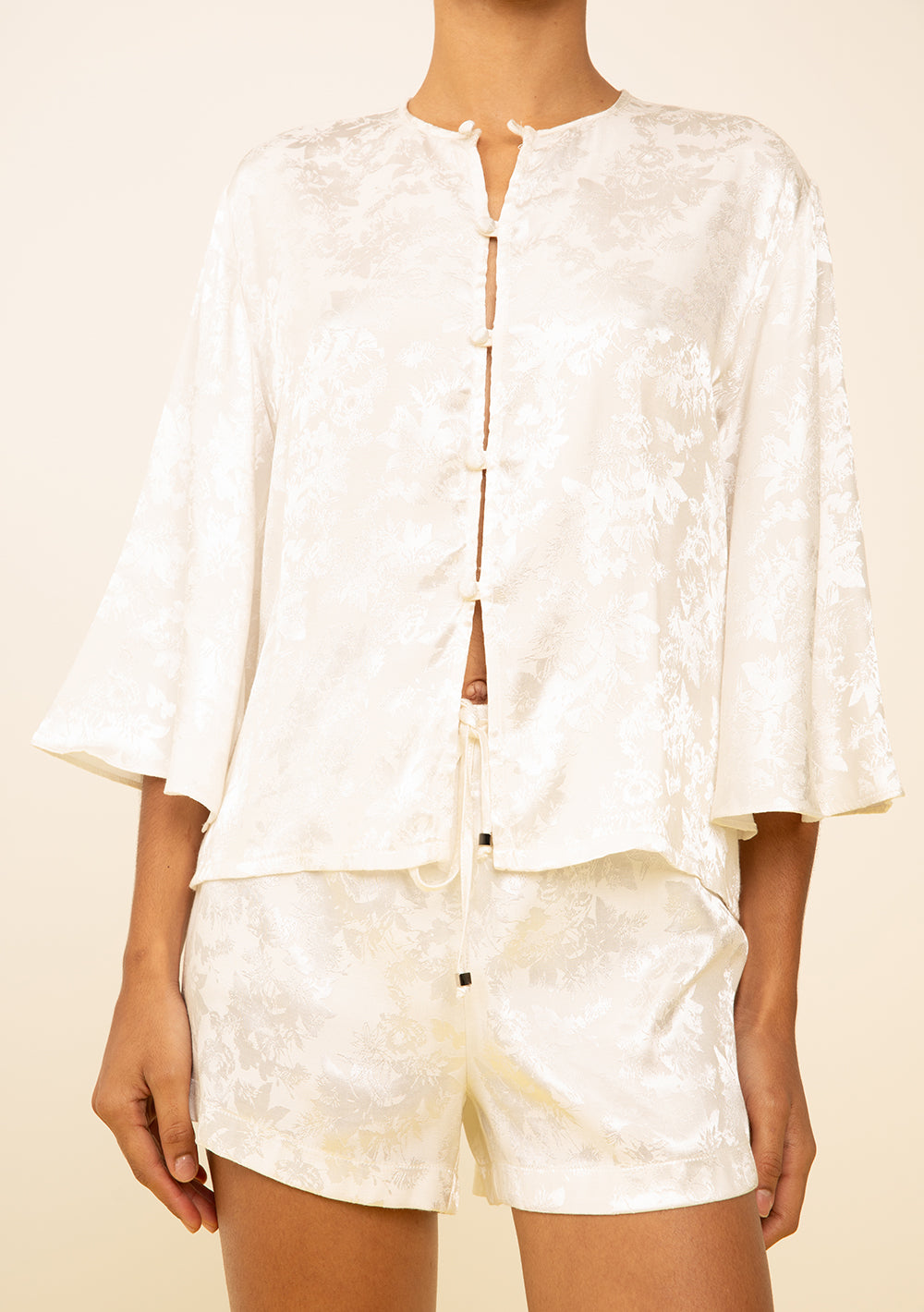 Blusa Suelta Escote Redondo Manga 3/4