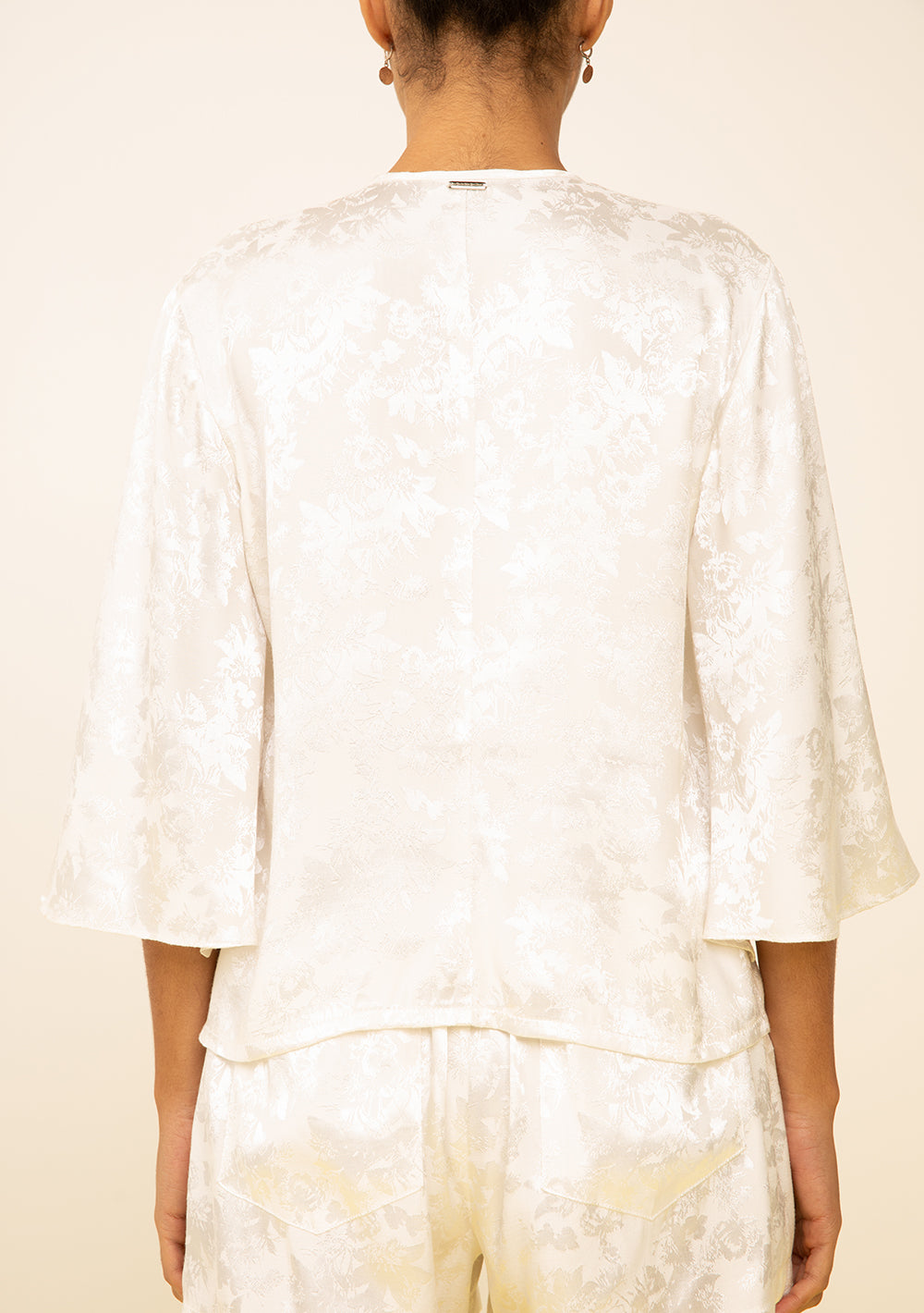 Blusa Suelta Escote Redondo Manga 3/4