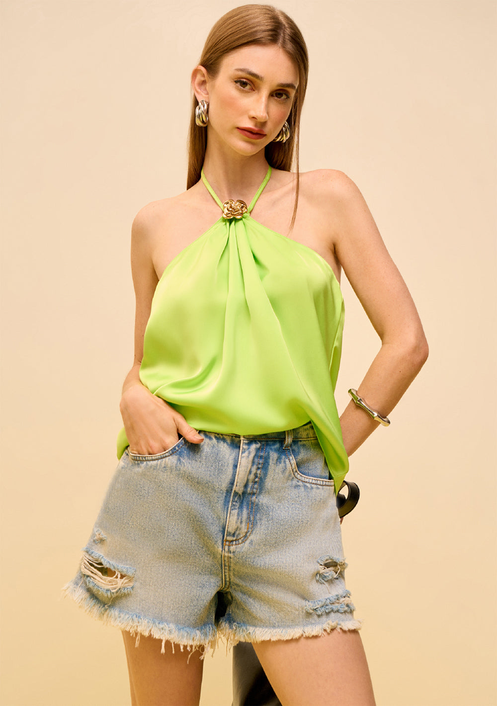 Camisilla Suelta Cuello Francés
