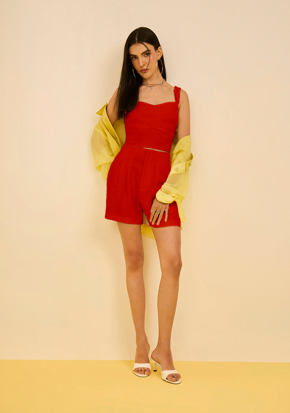 Shorts Recto Tiro Alto