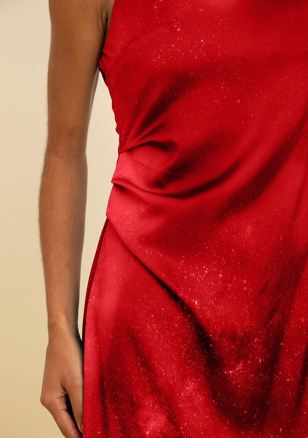 Vestido Midi Suelto Escote en la Espalda Con Tirantes