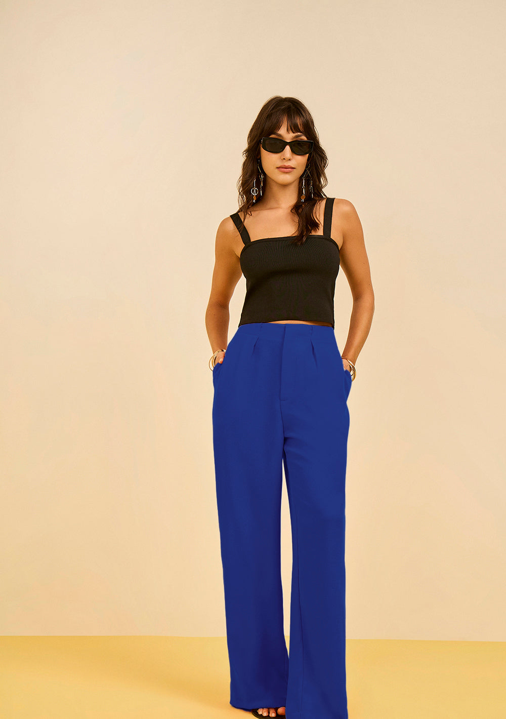 Pantalón Recto Tiro Alto