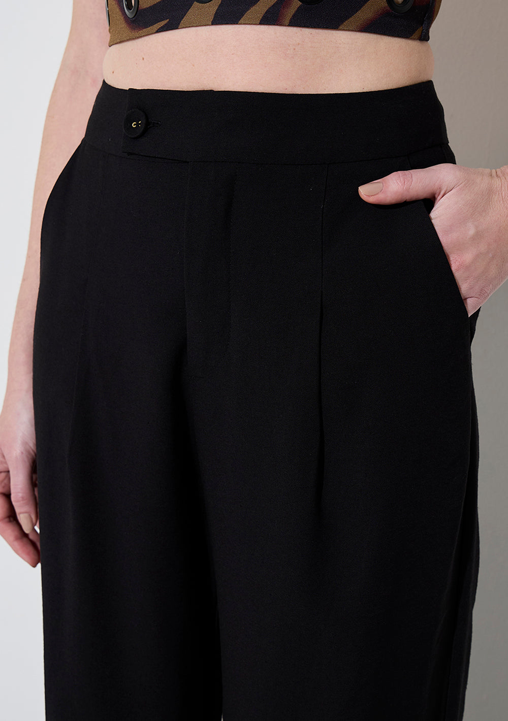 Pantalón Recto Tiro Alto