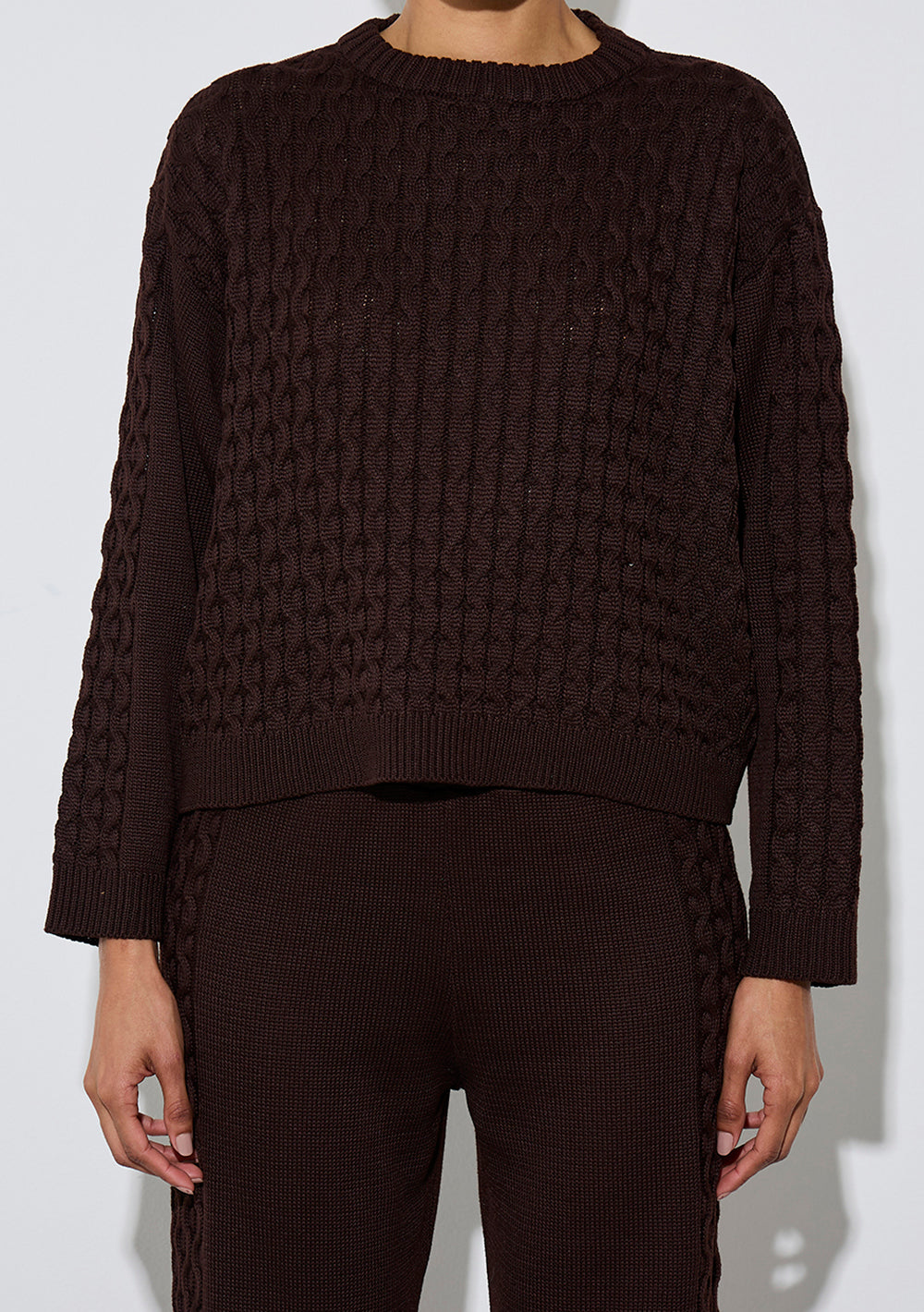 Blusa Suelta Escote Redondo Mangas Largas