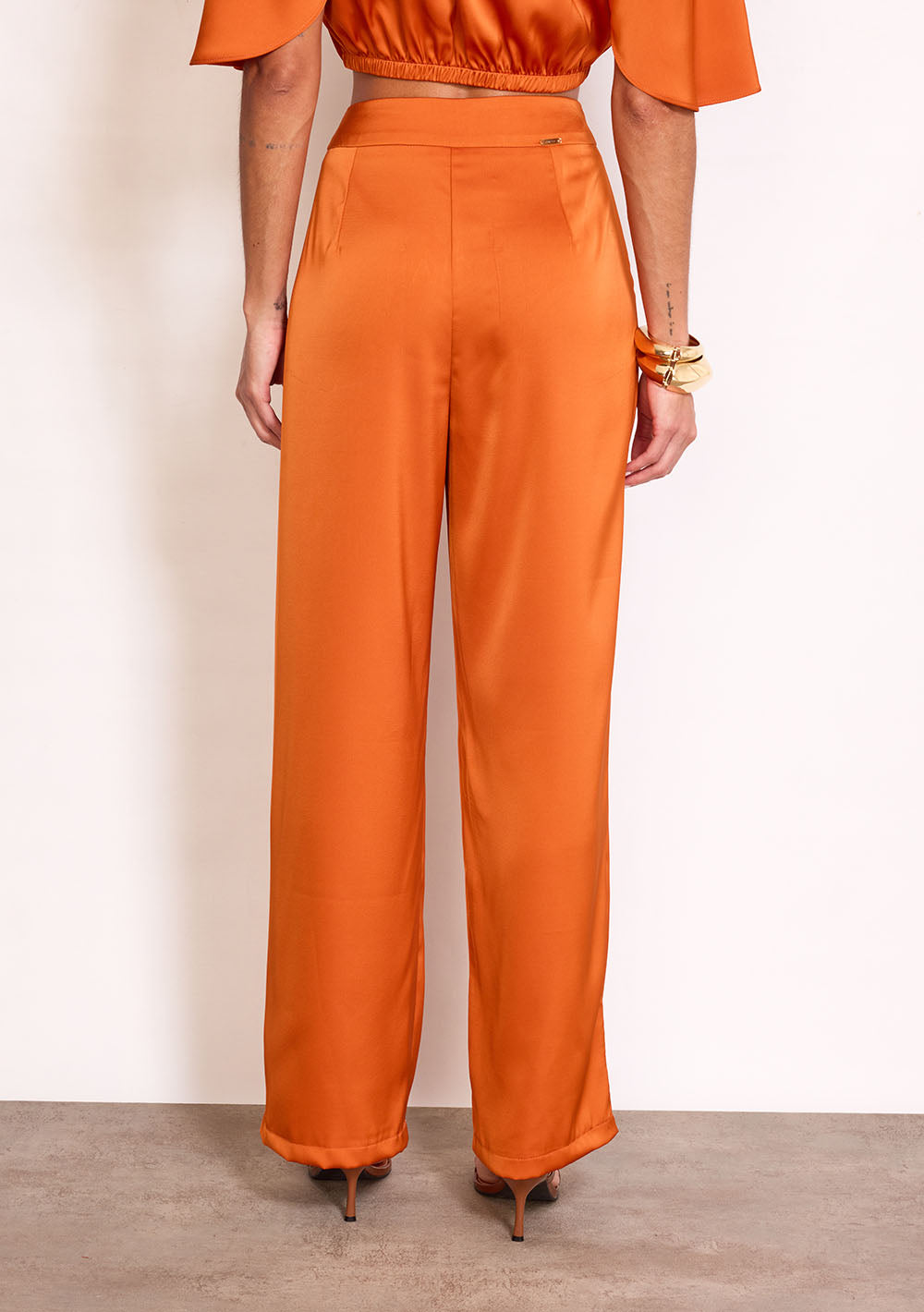 Pantalón Recto Tiro Alto