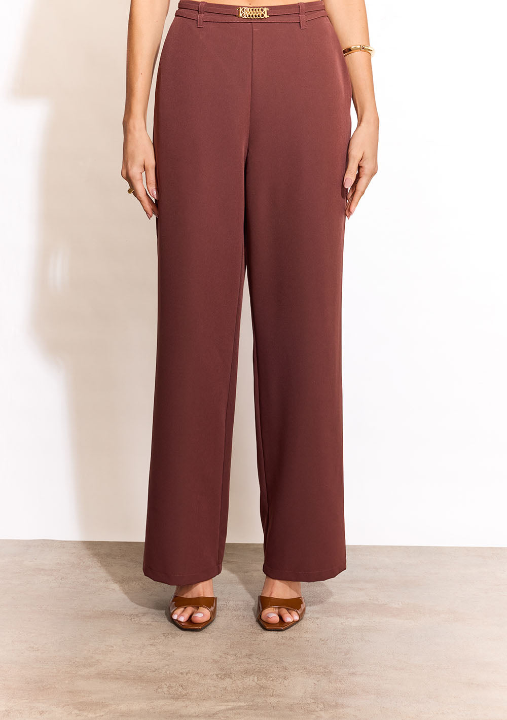 Pantalón Recto Tiro Alto