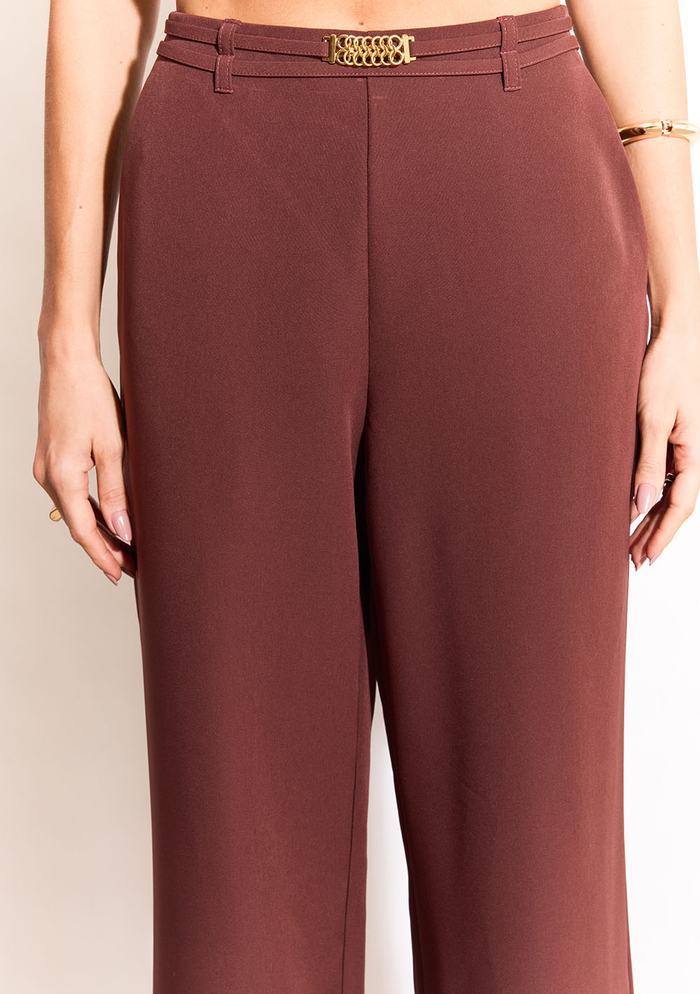 Pantalón Recto Tiro Alto