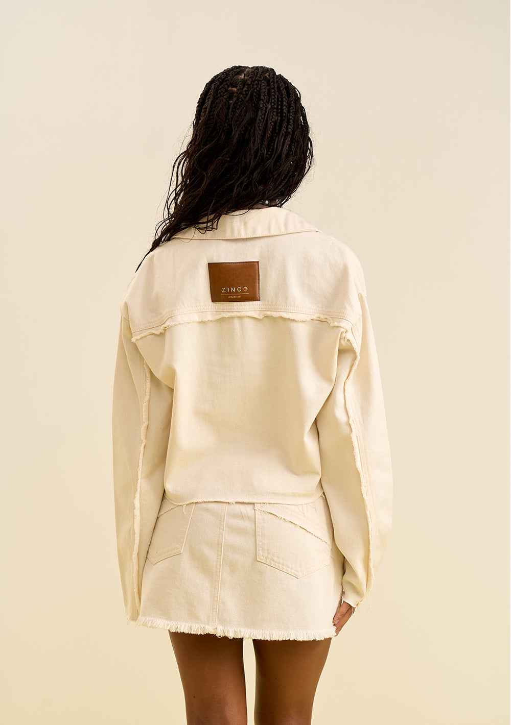 Jaqueta Suelta Mangas Largas Cropped