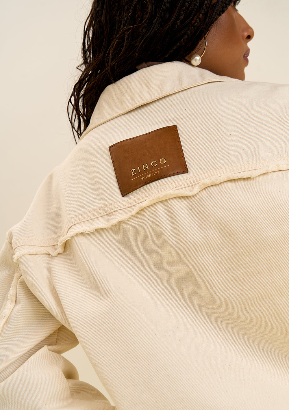 Jaqueta Suelta Mangas Largas Cropped