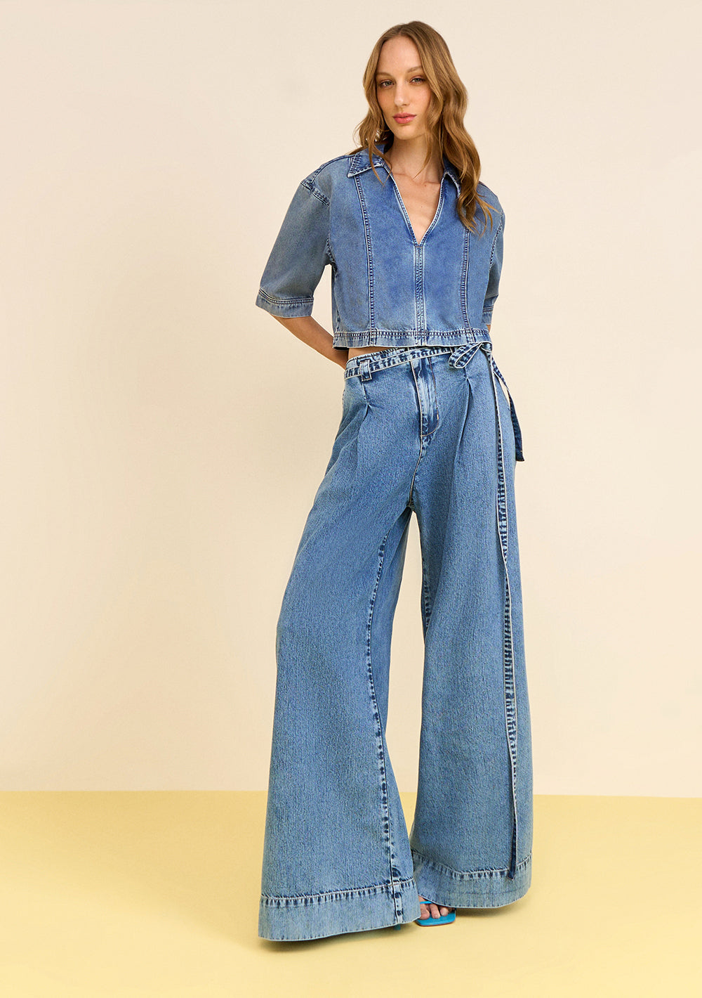 Pantalón Pantalona Tiro Alto