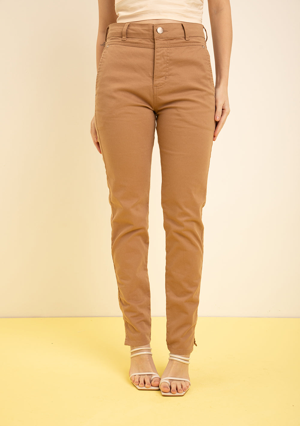 Jeans Skinny Tiro Alto