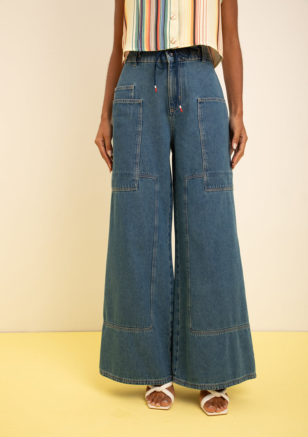 Jeans Palazzo Tiro Medio