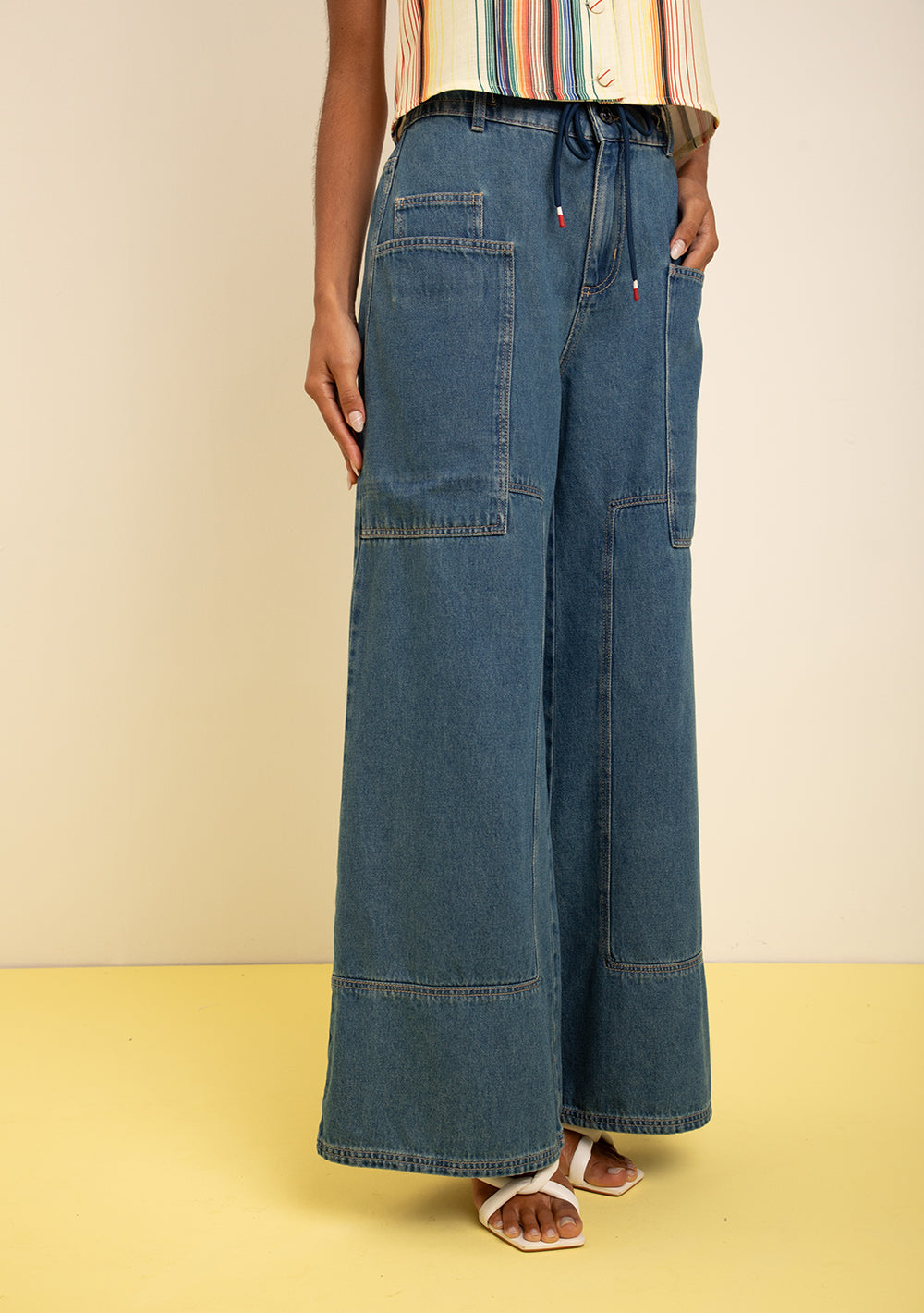 Jeans Palazzo Tiro Medio