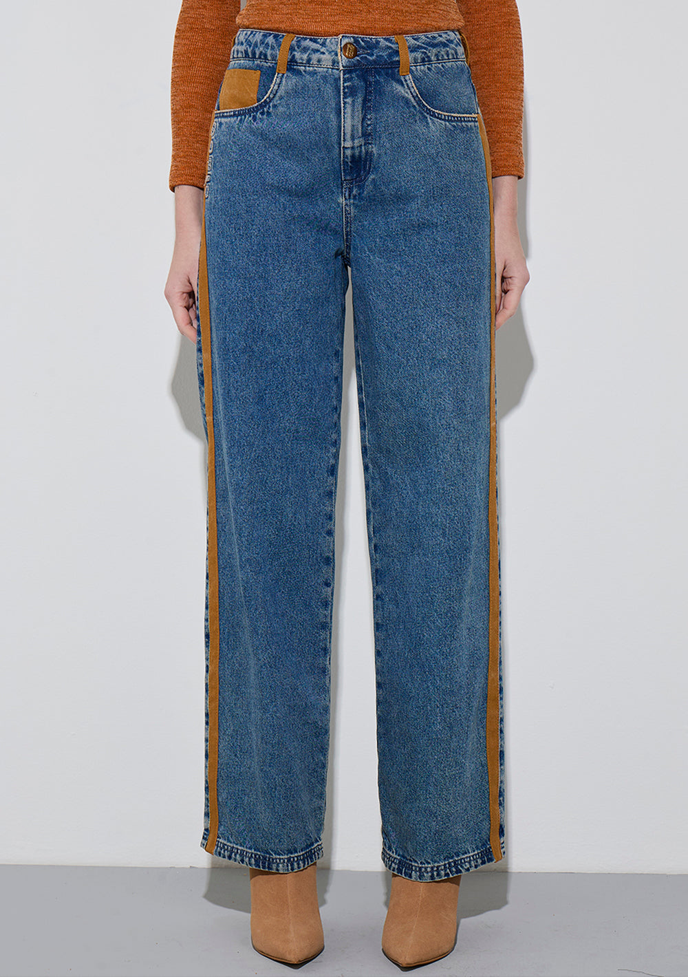 Pantalón Recto Tiro Alto