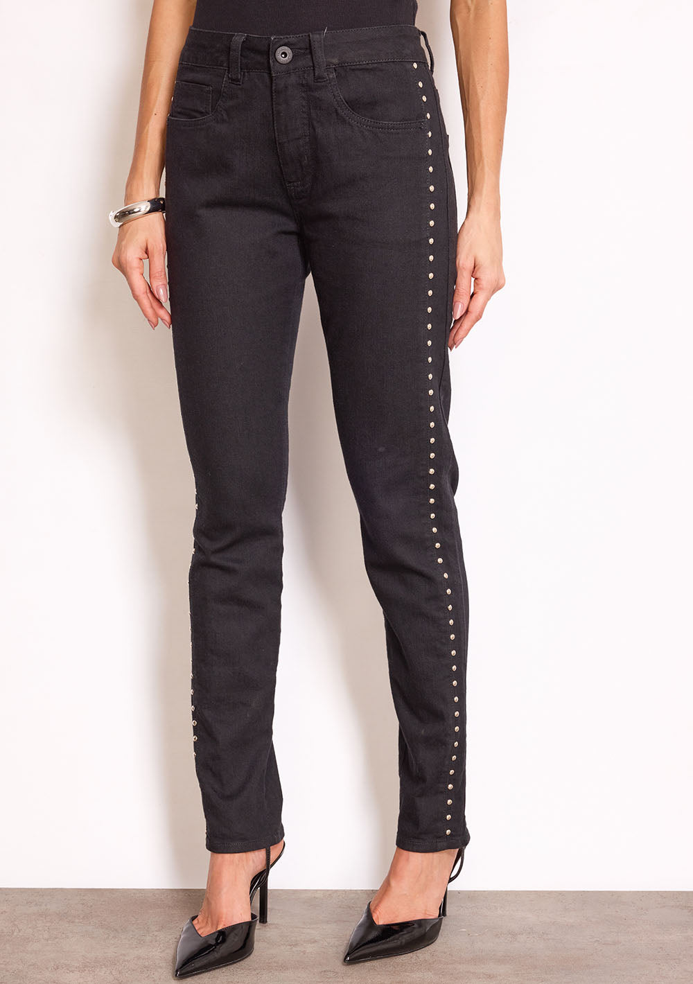 Jeans Skinny Tiro Medio
