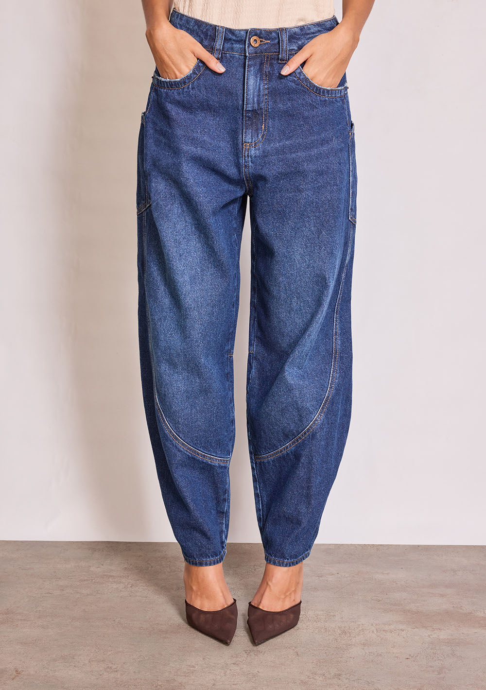Jeans Carrot Tiro Alto