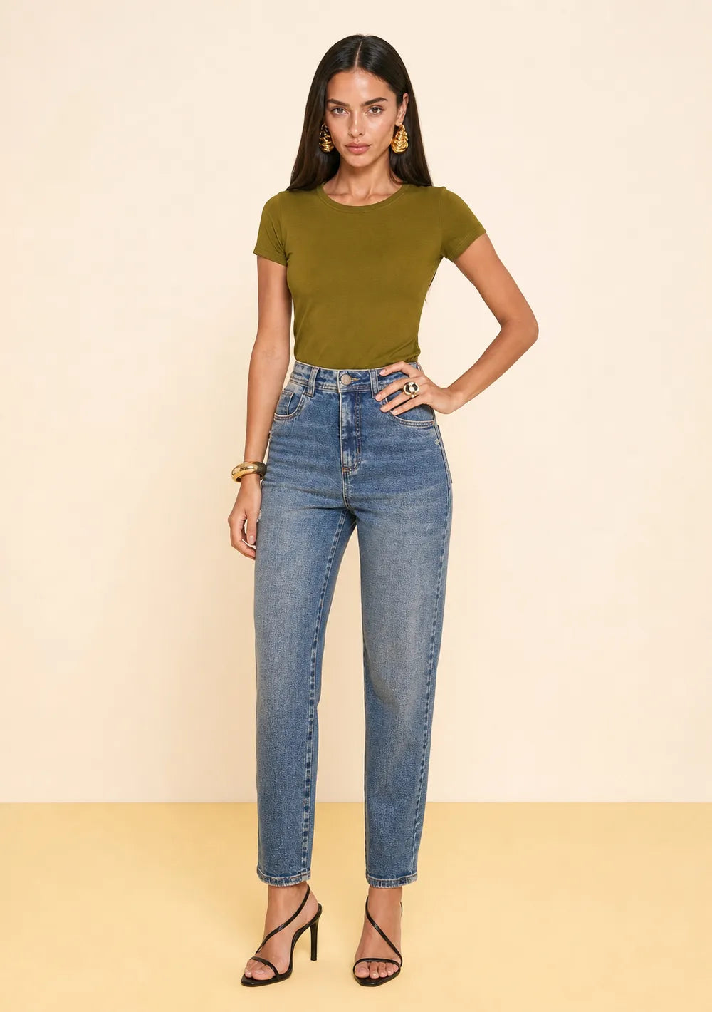 Jeans Recto Tiro Alto