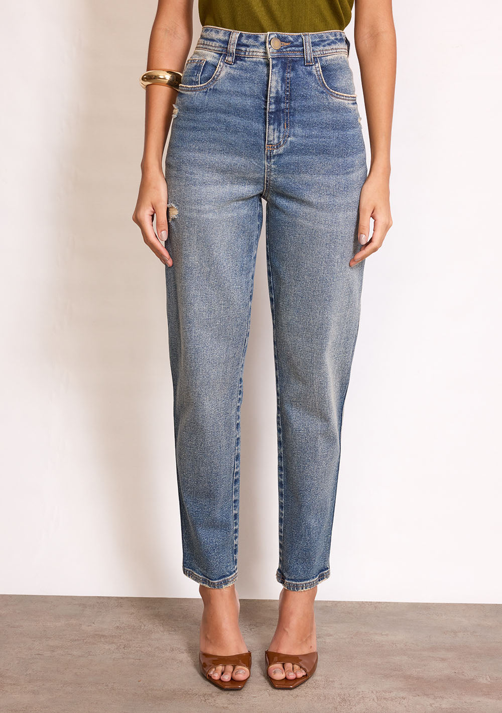 Jeans Recto Tiro Alto