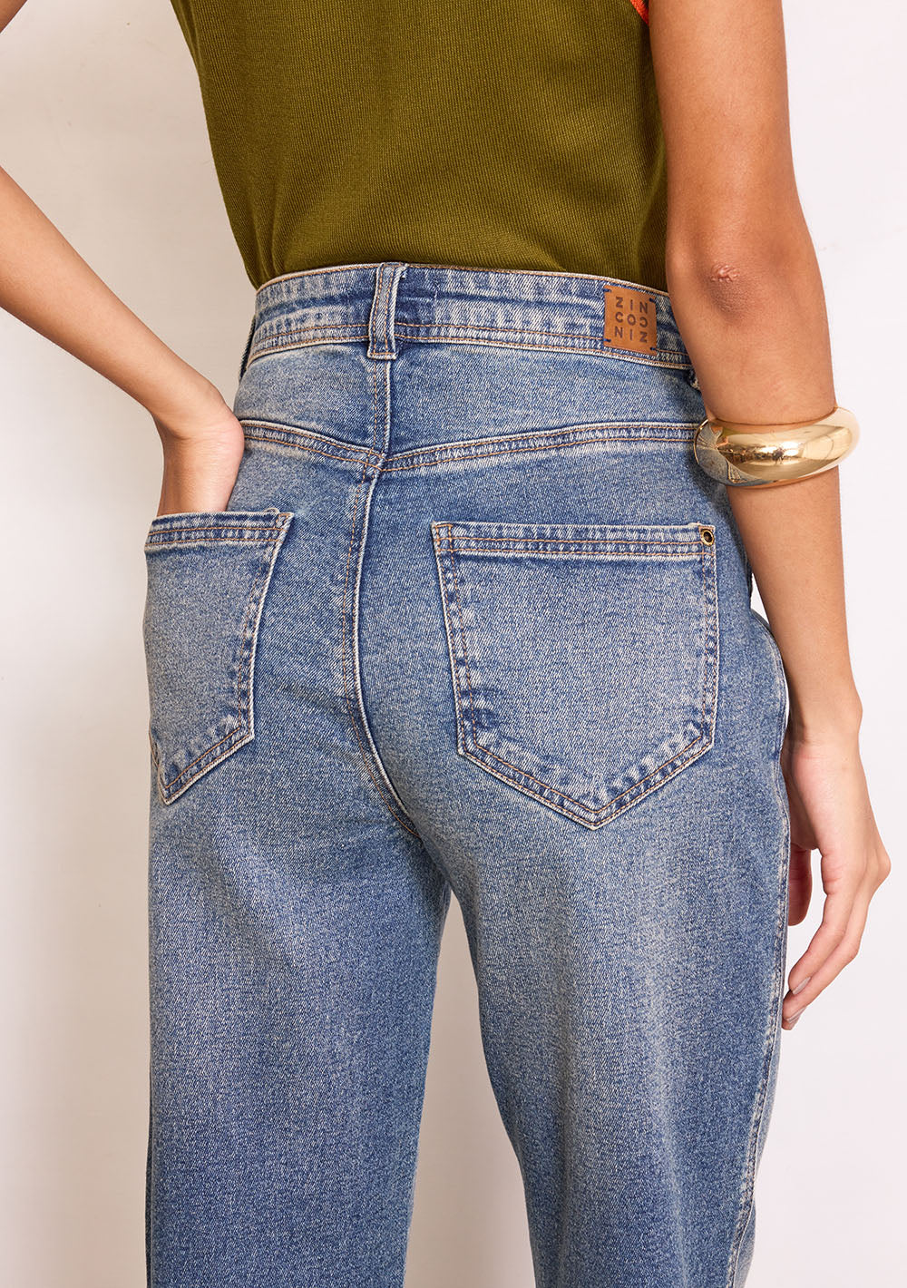 Jeans Recto Tiro Alto