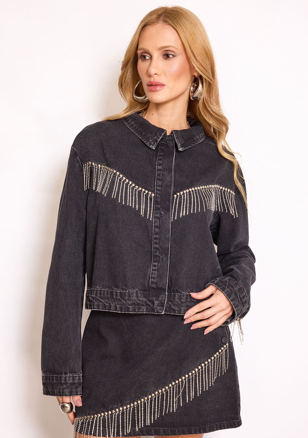 Chaqueta Suelta Mangas Largas