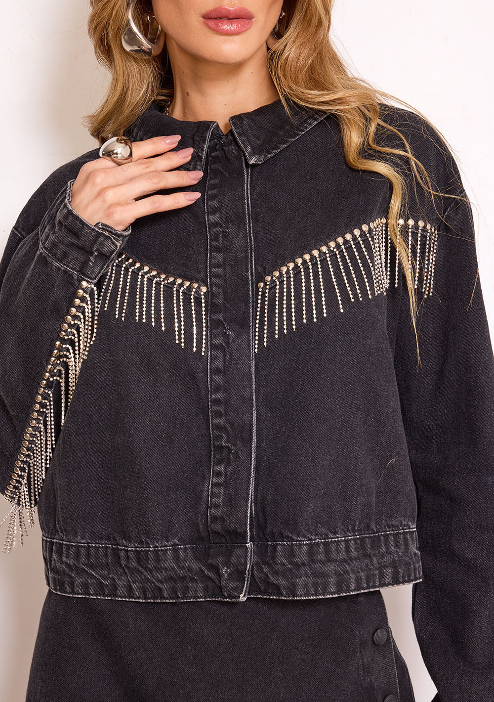 Chaqueta Suelta Mangas Largas