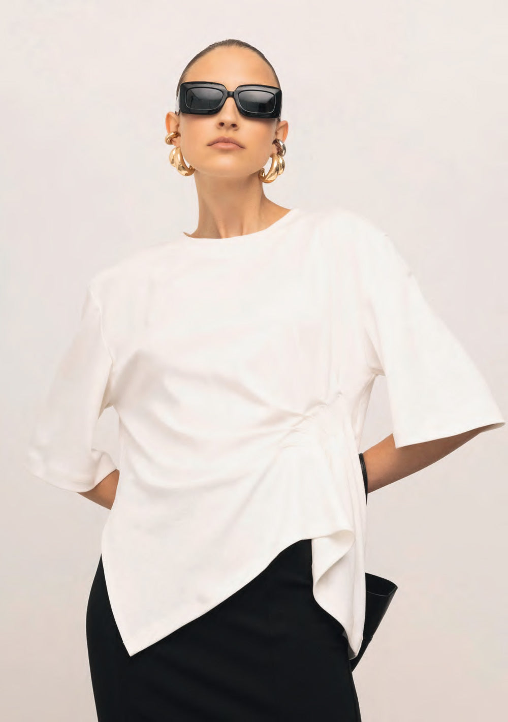 T-Shirt Oversized Escote Redondo Mangas Cortas Larga