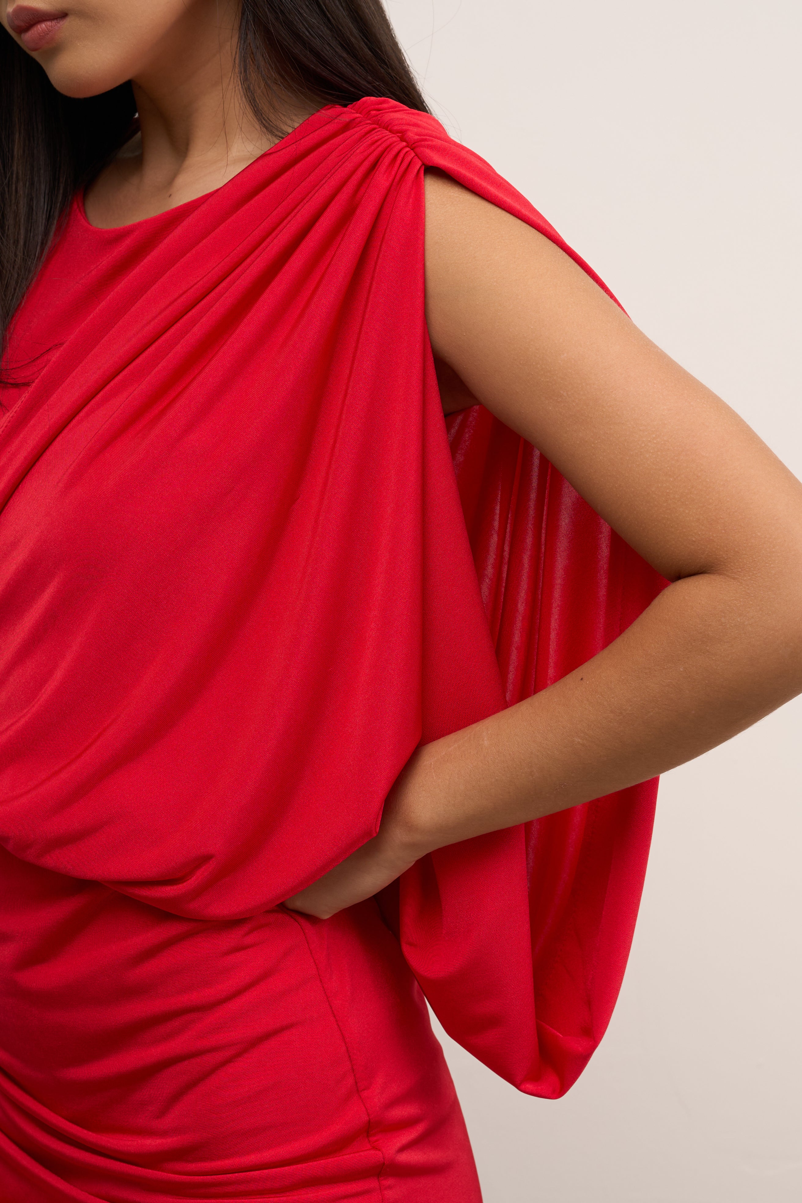 Vestido Ajustado Escote Redondo Sin Mangas Corto