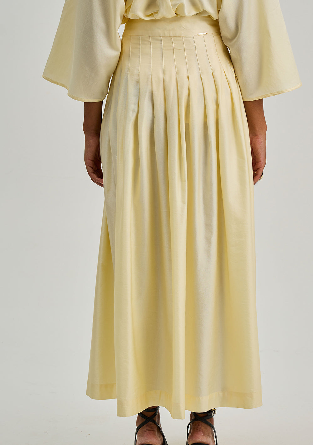 Pollera Evasé Tiro Alto Larga