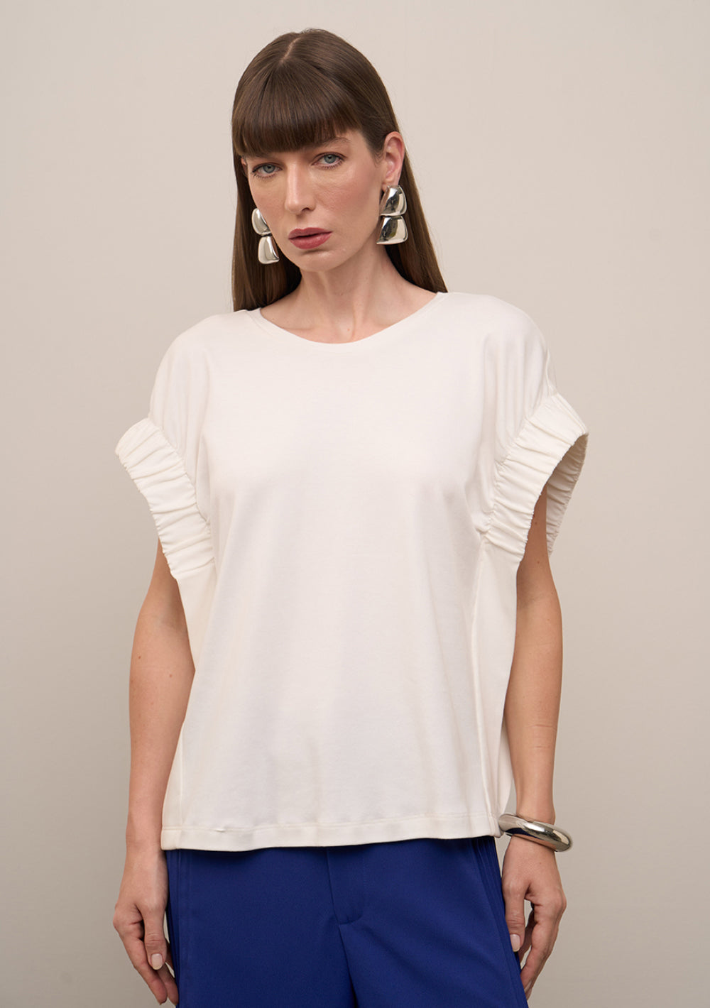 T-Shirt Suelta Escote Redondo Mangas Cortas