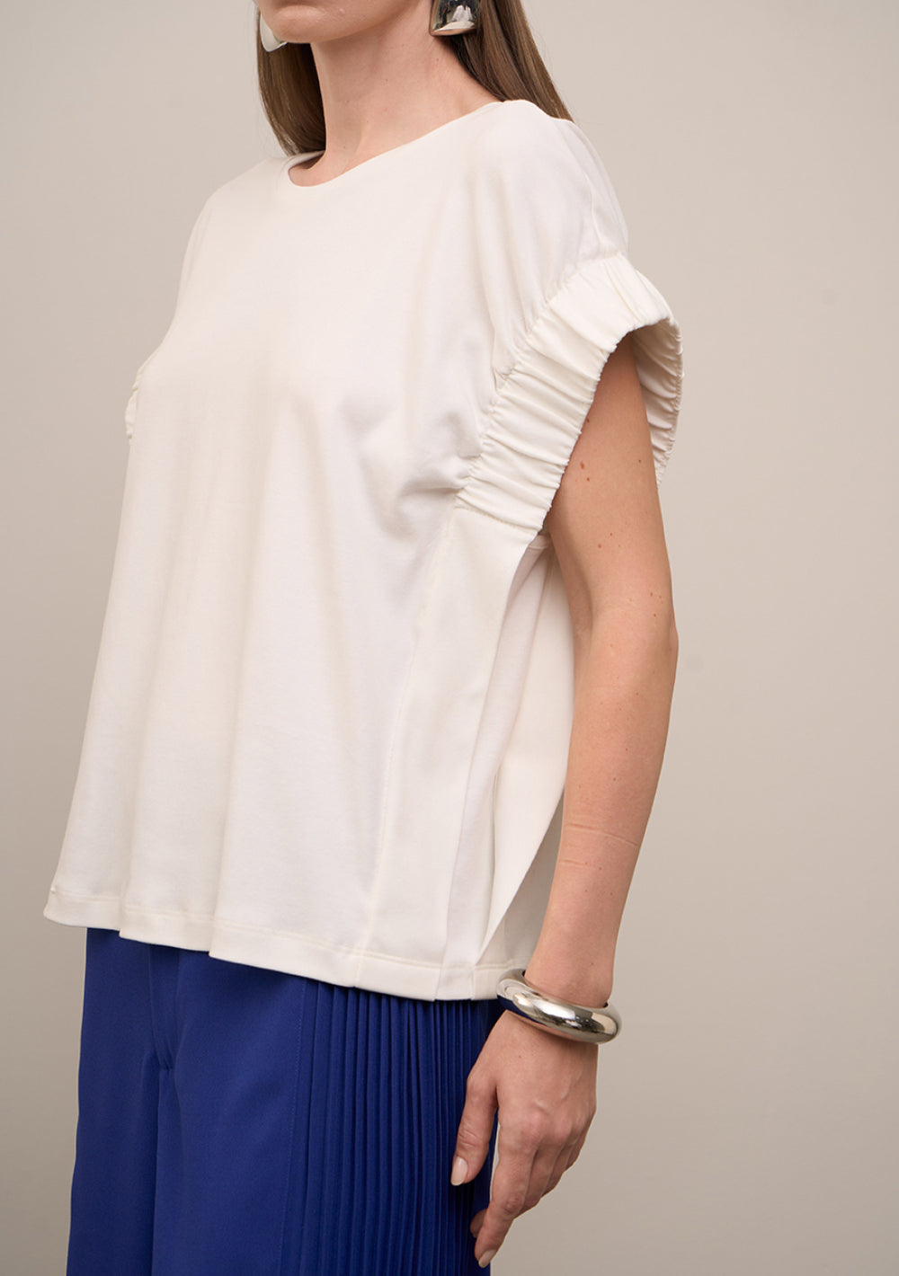 T-Shirt Suelta Escote Redondo Mangas Cortas