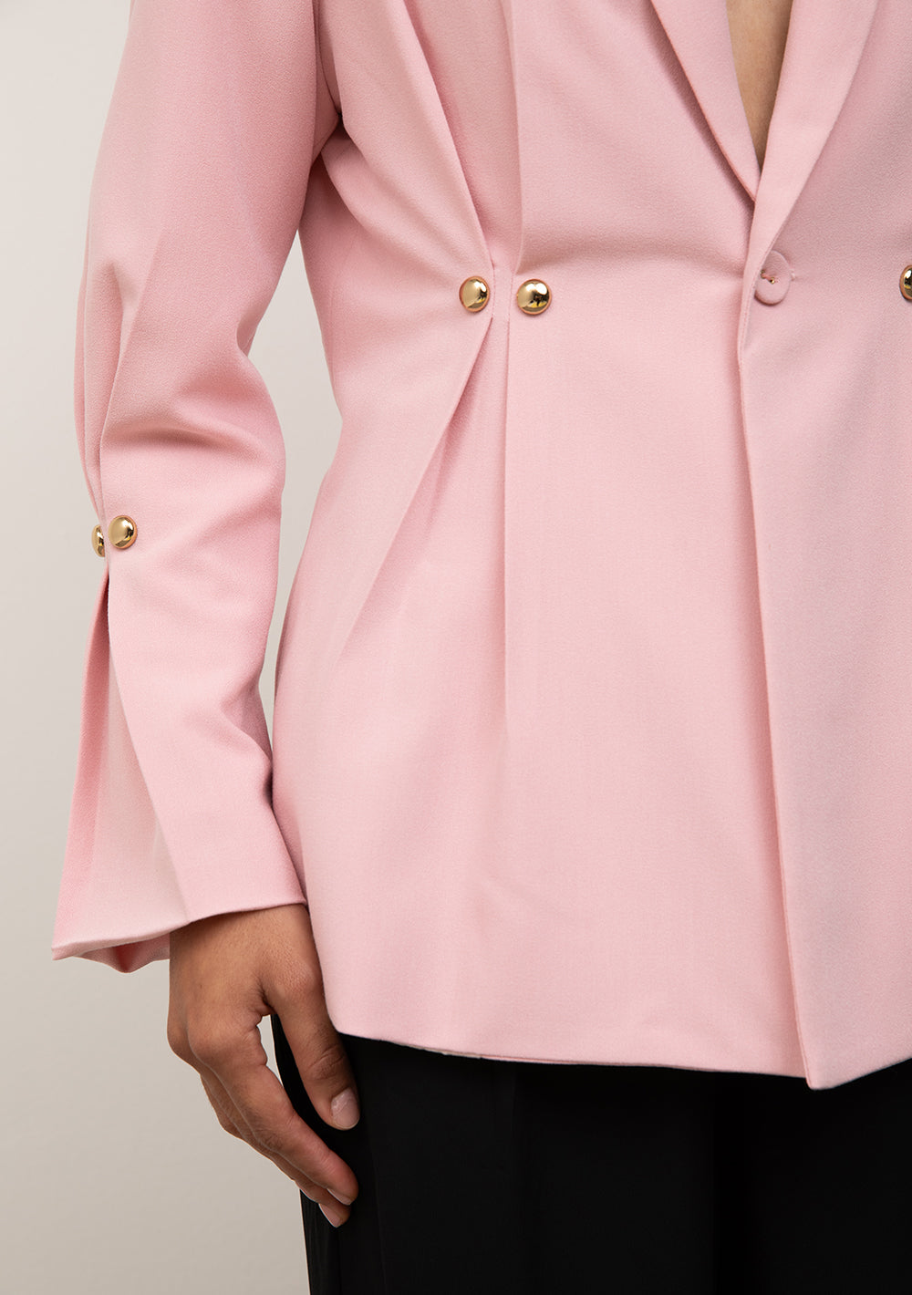 Blazer Ajustado Mangas Largas