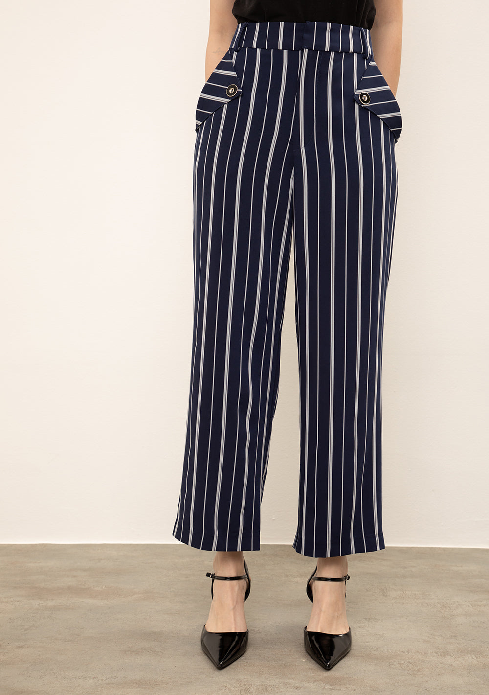 Pantalón Recto Tiro Alto