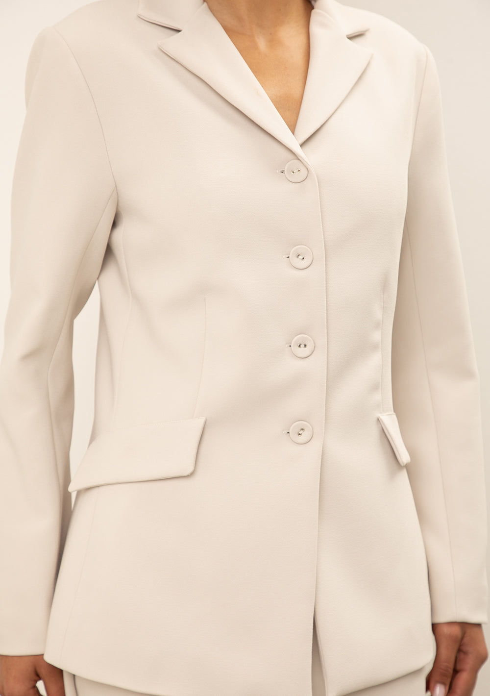 Blazer Ajustado Mangas Largas