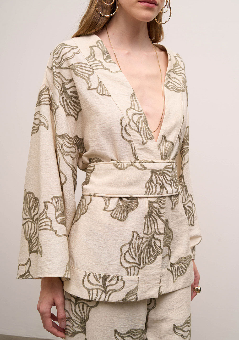 Kimono Suelto Mangas Largas