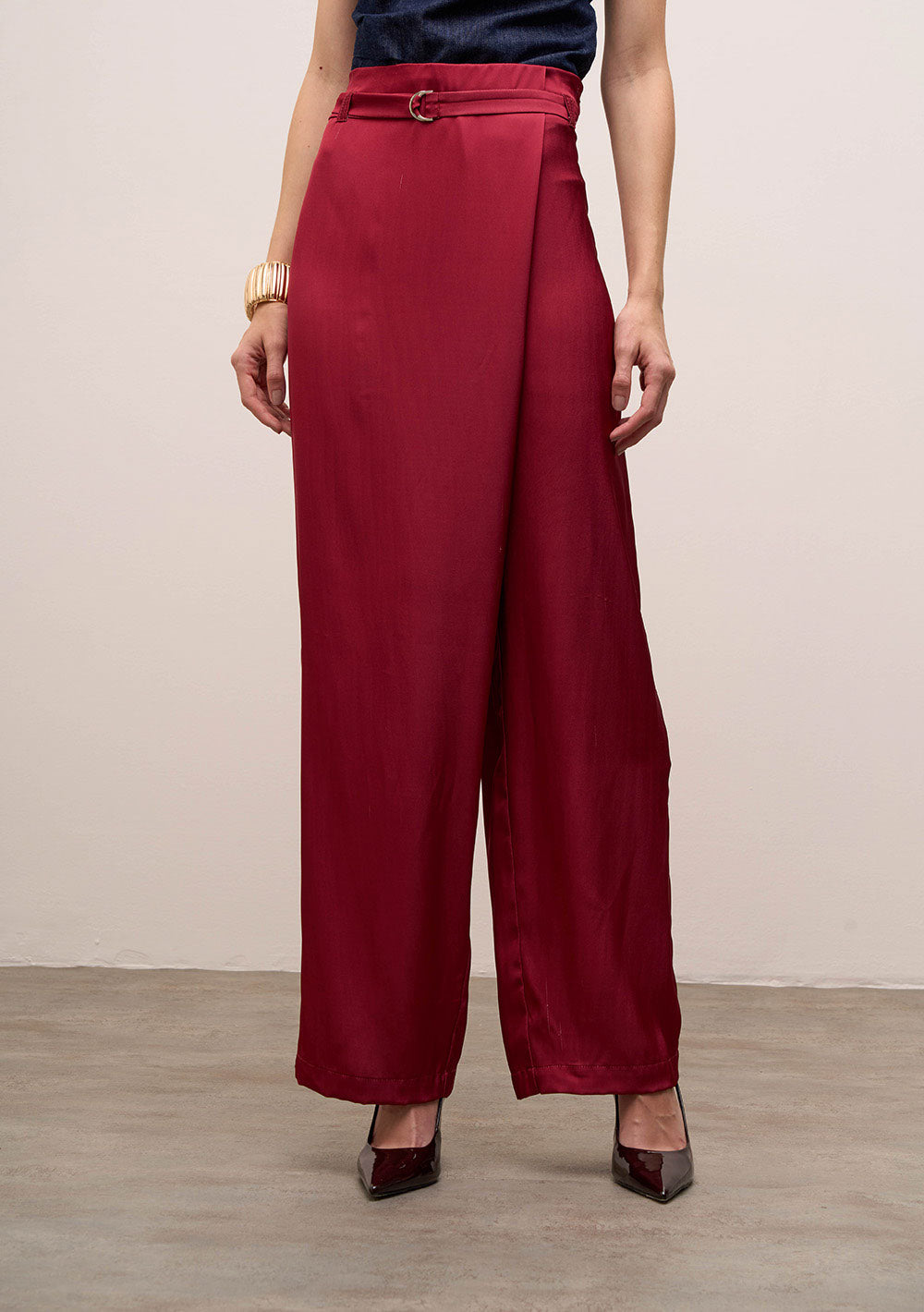 Pantalón Wide Leg Tiro Alto