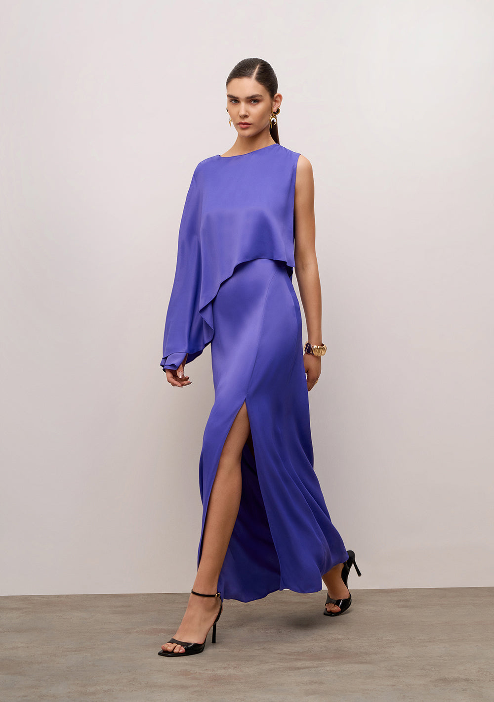 Vestido Largo Suelto Cuello Redondo sin Mangas
