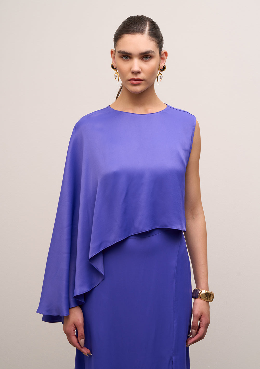 Vestido Largo Suelto Cuello Redondo sin Mangas