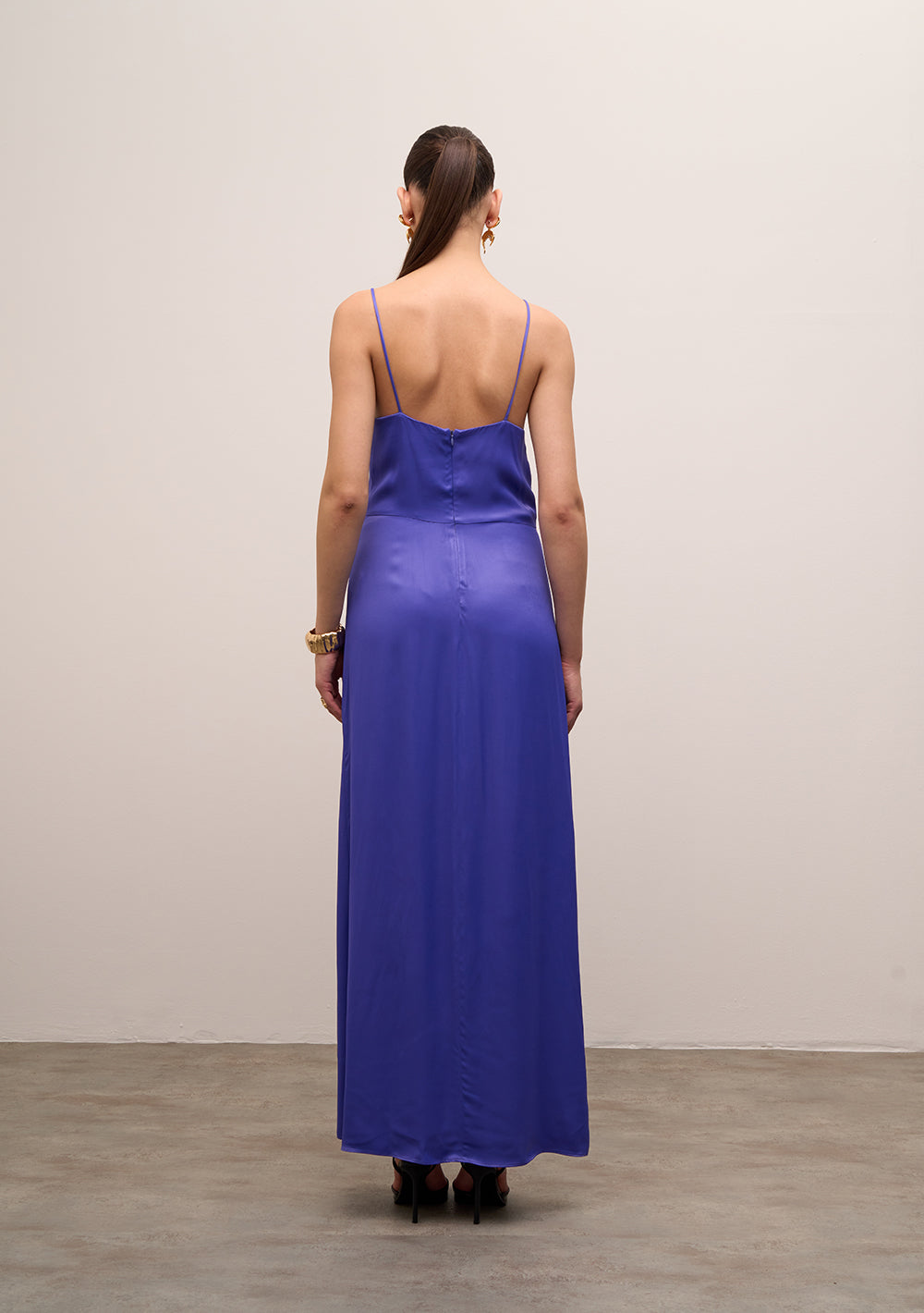 Vestido Largo Suelto Cuello Redondo sin Mangas