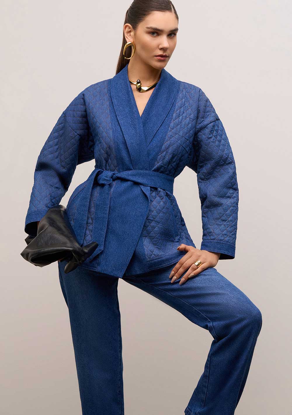 Chaqueta Suelta Mangas Largas