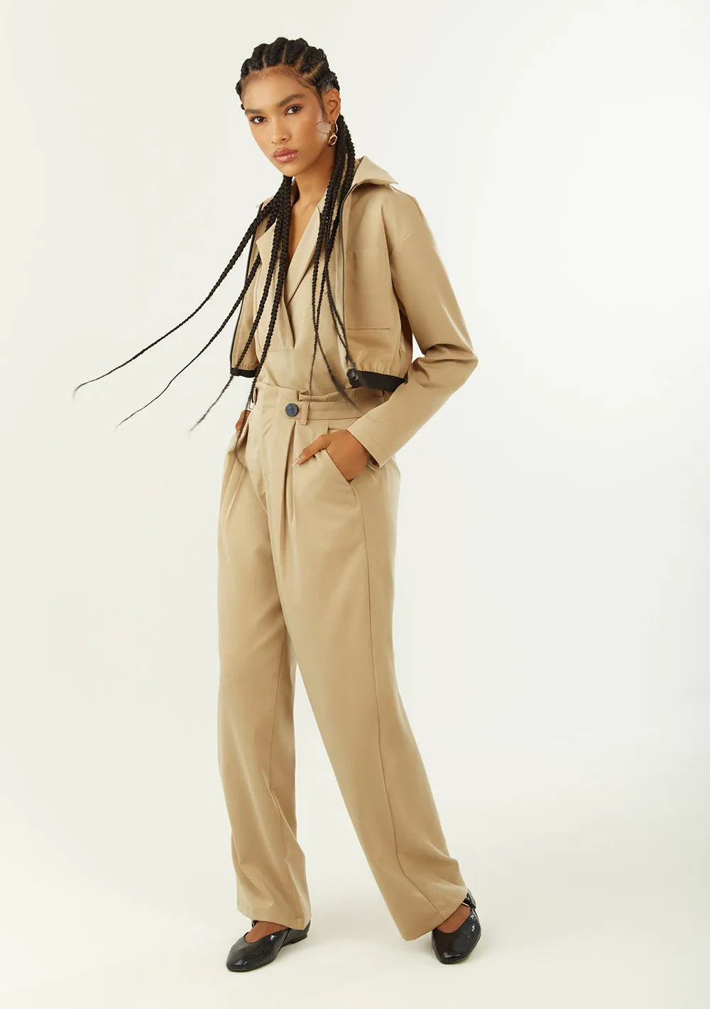 Pantalón Recto Tiro Alto