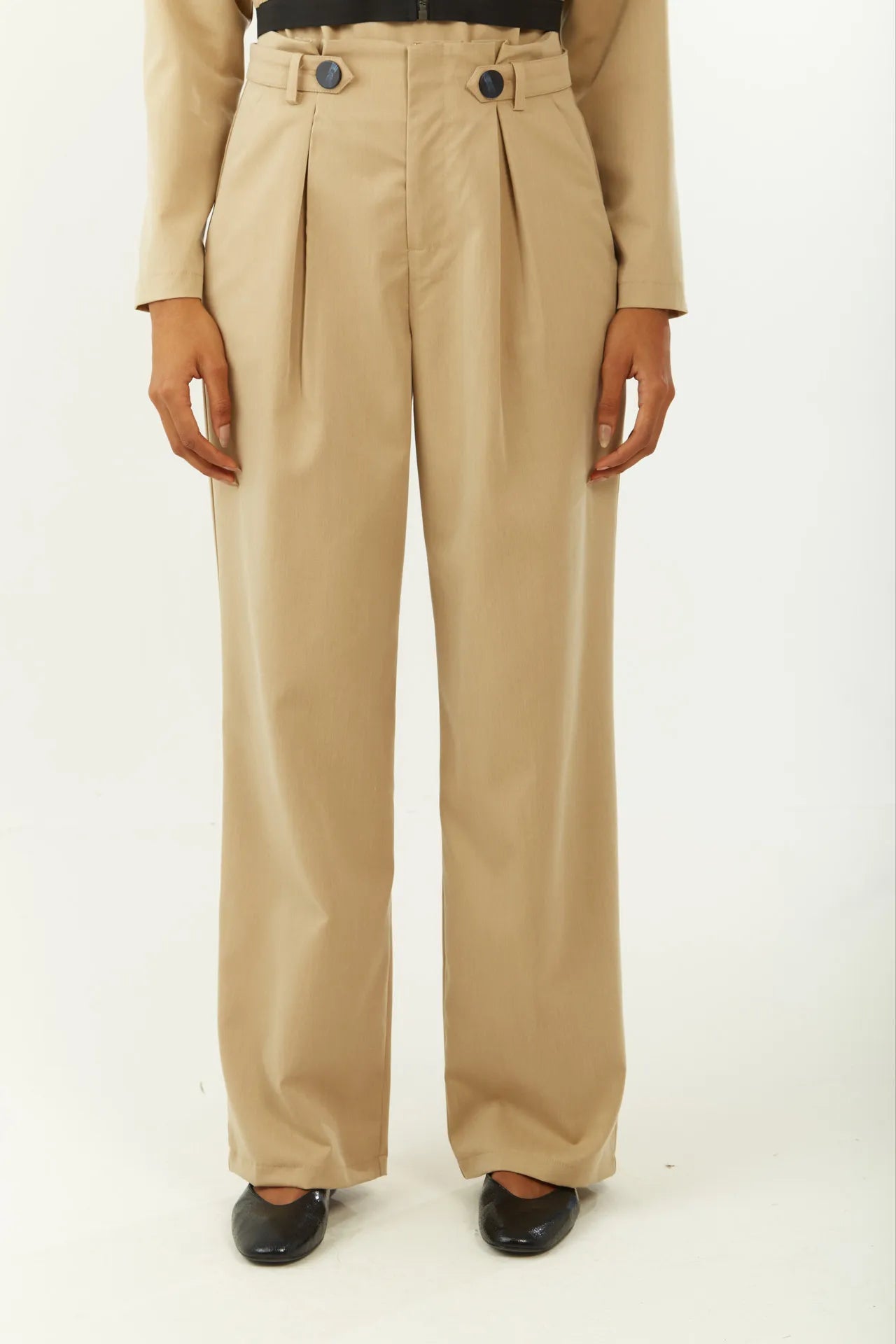 Pantalón Recto Tiro Alto